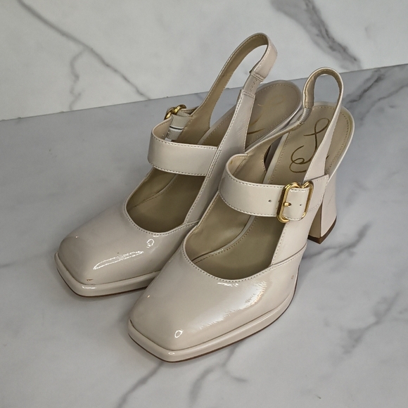Jildie Mary Jane heel square toe platform heels - Picture 1 of 7